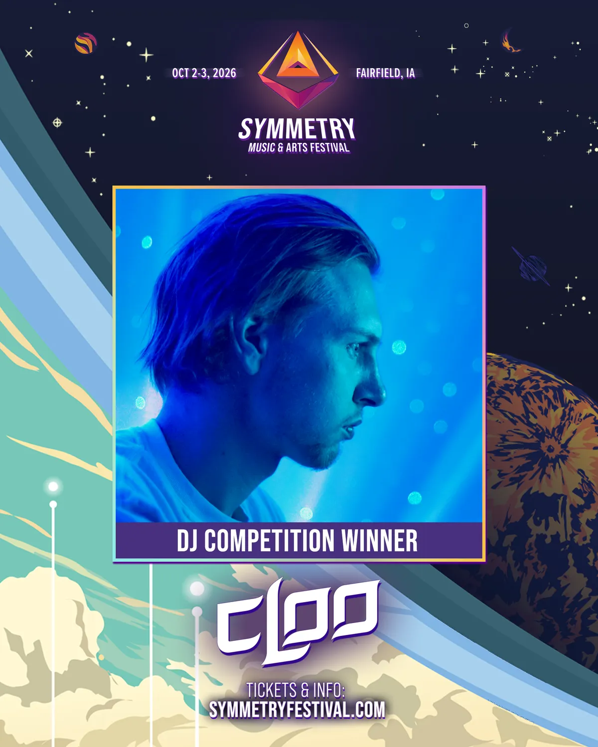 Symmetry Festival 2026 DJ competition winner - Cloo