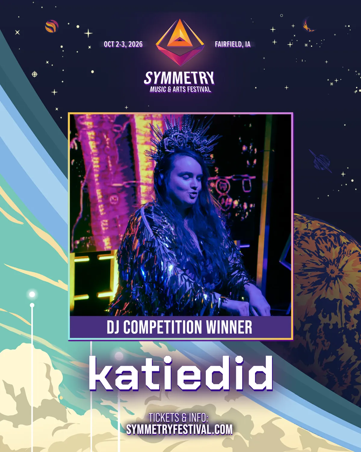 Symmetry Festival 2026 DJ competition winner - katiedid