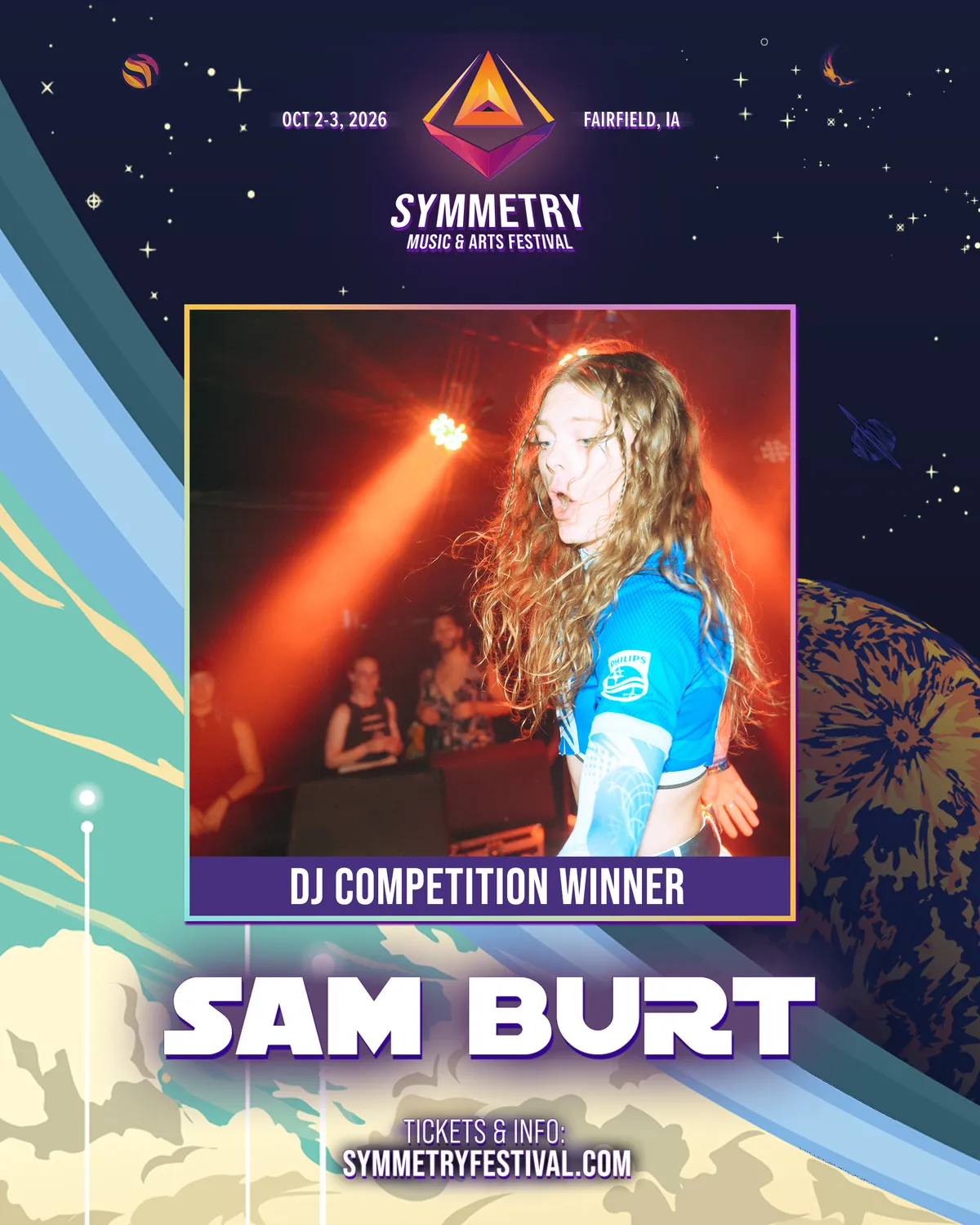 Symmetry Festival 2026 DJ competition winner - Sam Burt