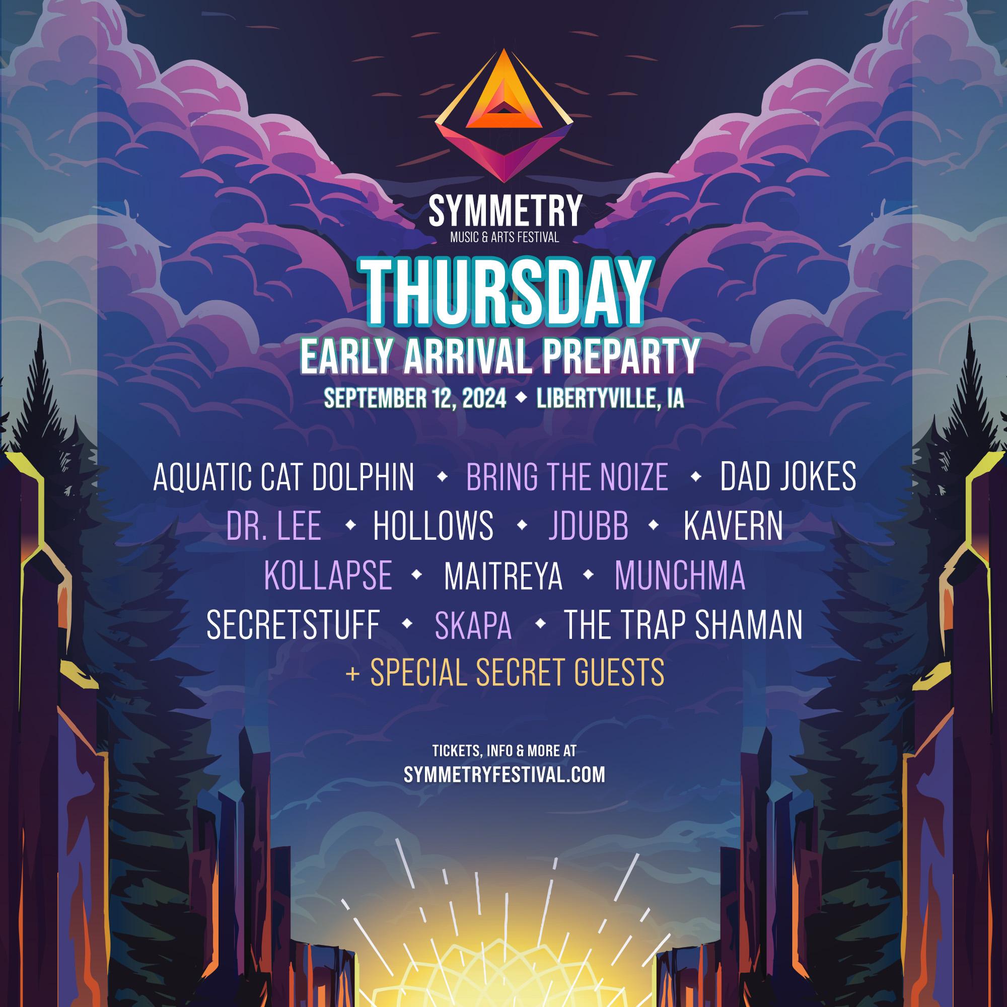 Symmetry Festival Lineup - Announcing April 15th 1pm EST